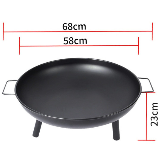 Zăgaznă de oțel pentru foc 60 cm