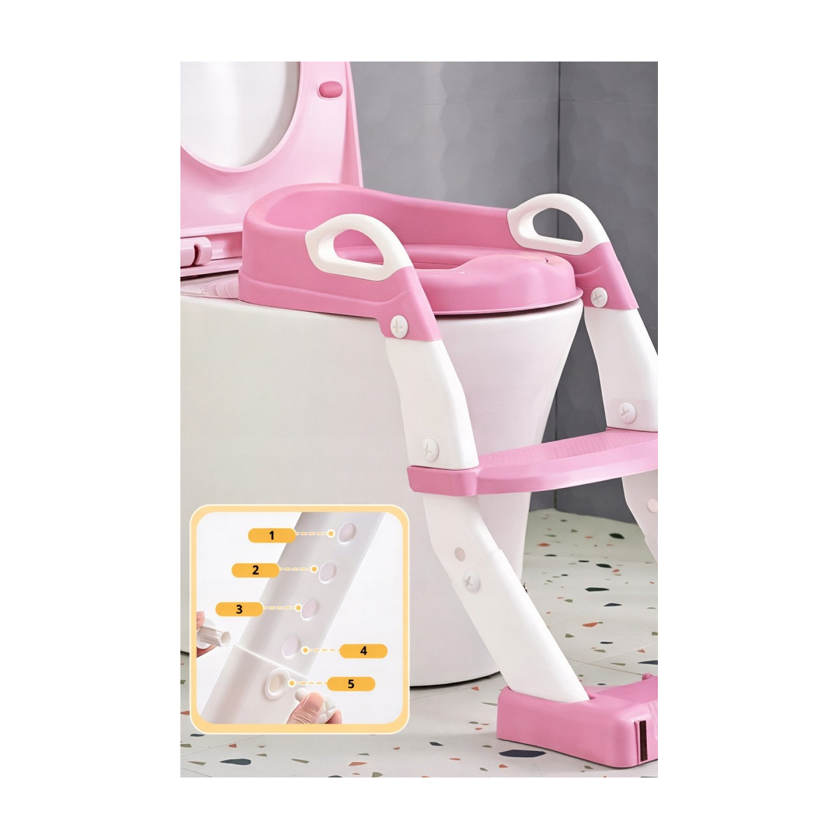 Dedică reducerea la WC cu scară 3 în 1 – oliță, trepte și suport