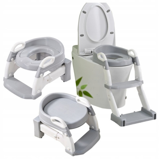 Deducerea pentru WC pentru copii cu scară 3 în 1 – olita, scările și suportul