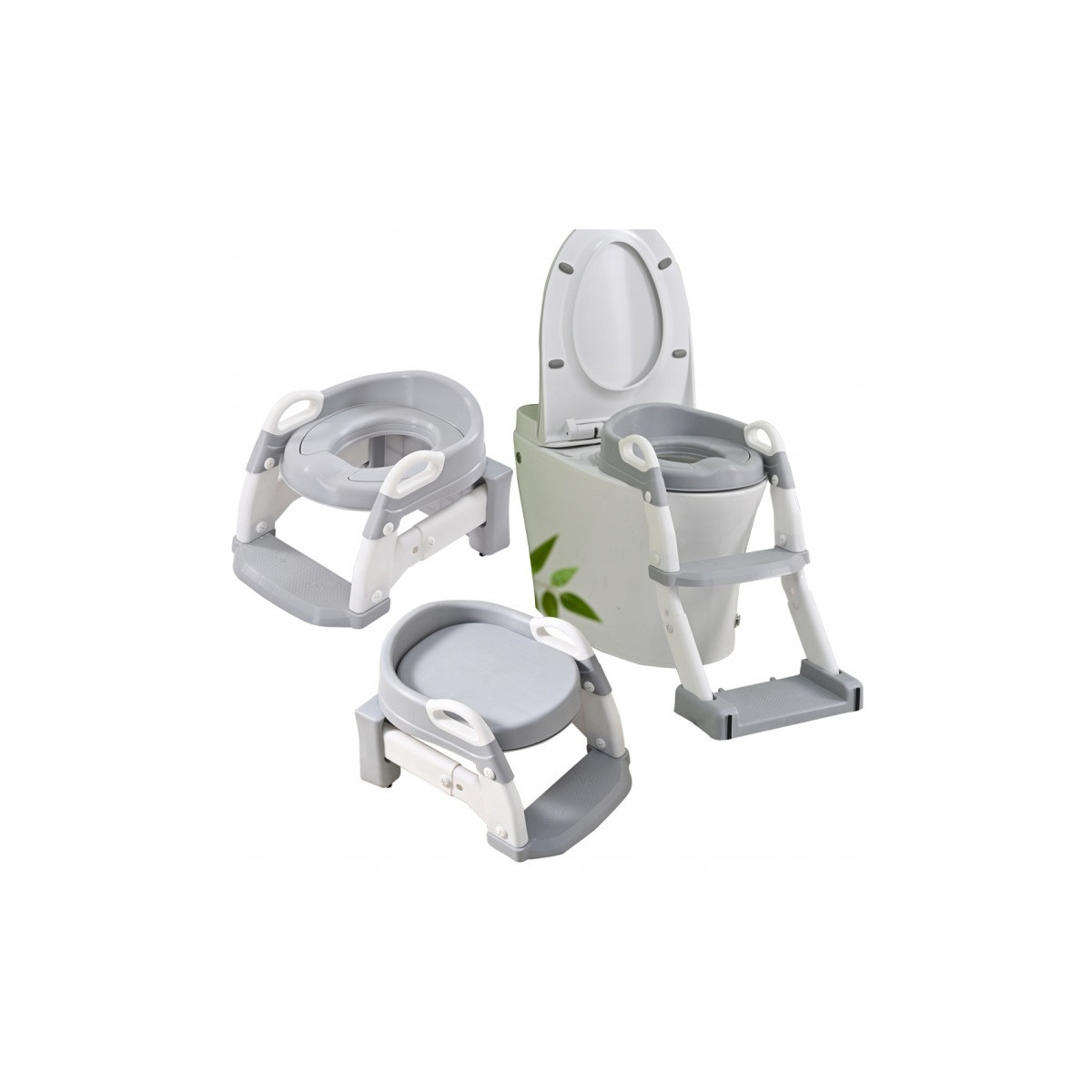 Deducerea pentru WC pentru copii cu scară 3 în 1 – olita, scările și suportul