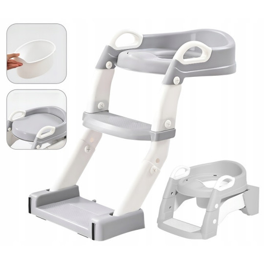 Deducerea pentru WC pentru copii cu scară 3 în 1 – olita, scările și suportul
