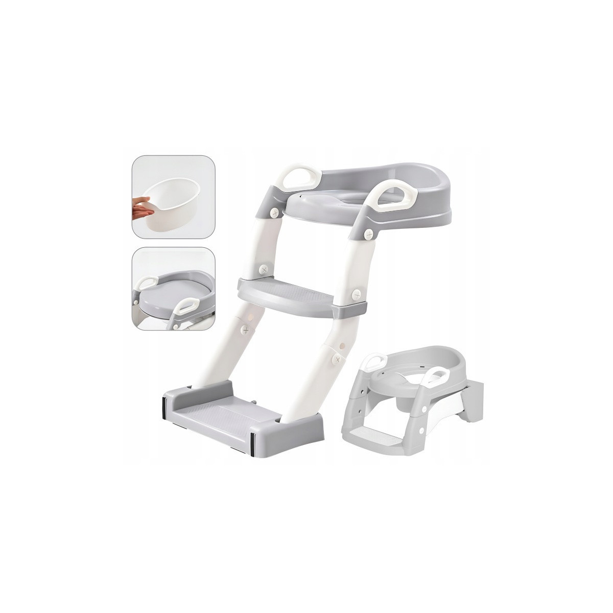 Deducerea pentru WC pentru copii cu scară 3 în 1 – olita, scările și suportul