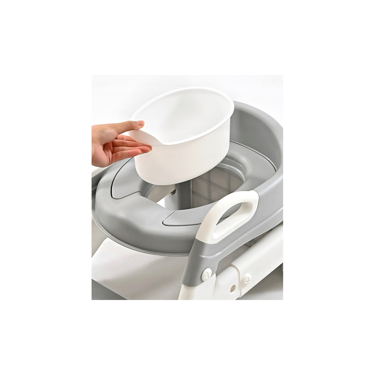 Deducerea pentru WC pentru copii cu scară 3 în 1 – olita, scările și suportul