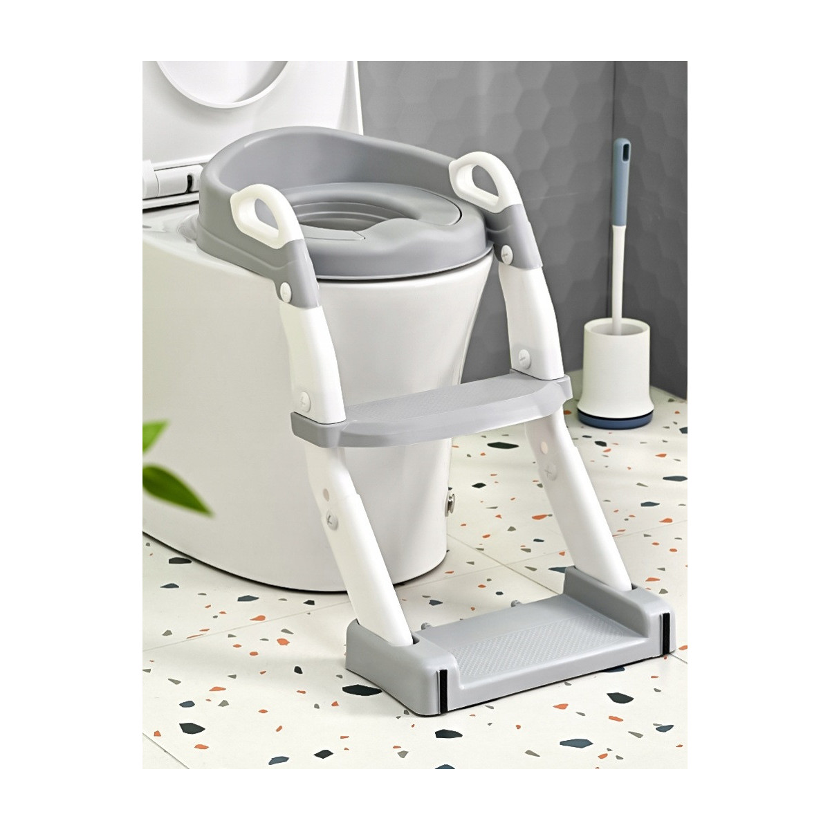 Deducerea pentru WC pentru copii cu scară 3 în 1 – olita, scările și suportul