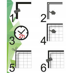 Rețea împotriva insectelor pentru fereastră 130 × 150 cm neagră