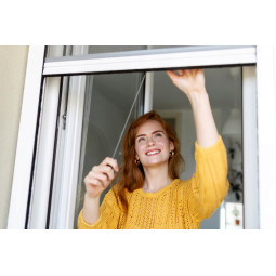 Rețea împotriva insectelor pentru fereastră 130 × 150 cm neagră