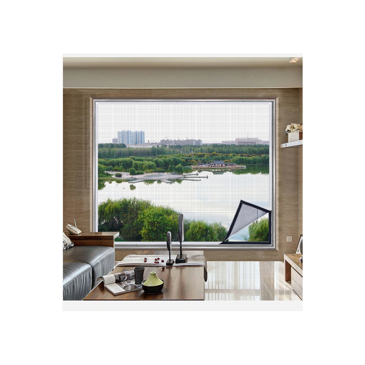 Rețea împotriva insectelor pentru fereastră 150 × 180 cm neagră