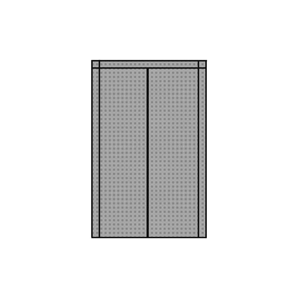 Rețea magnetică împotriva insectelor pentru uși 80/90/100 × 210/220 cm neagră