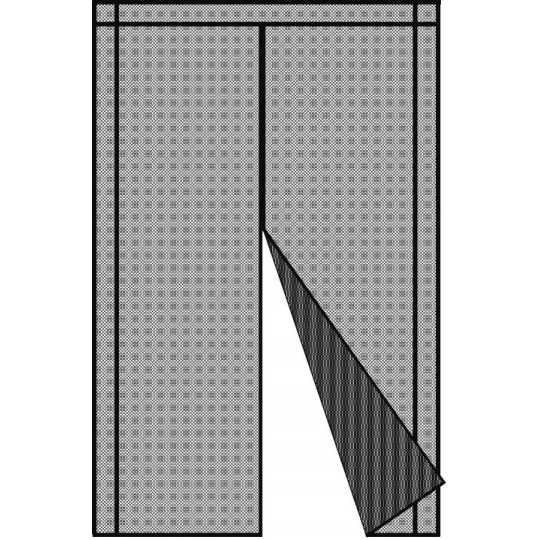 Plasă magnetică împotriva insectelor pentru uși 80/90/100 × 210/220 cm albă