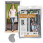 Rețea magnetică împotriva insectelor pentru uși 80/90/100 × 210/220 cm gri