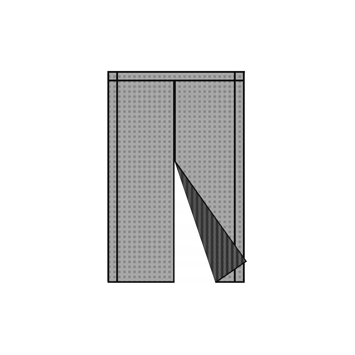 Rețea magnetică împotriva insectelor pentru uși 80/90/100 × 210/220 cm gri