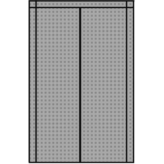 Rețea magnetică împotriva insectelor pentru uși 80/90/100 × 210/220 cm gri