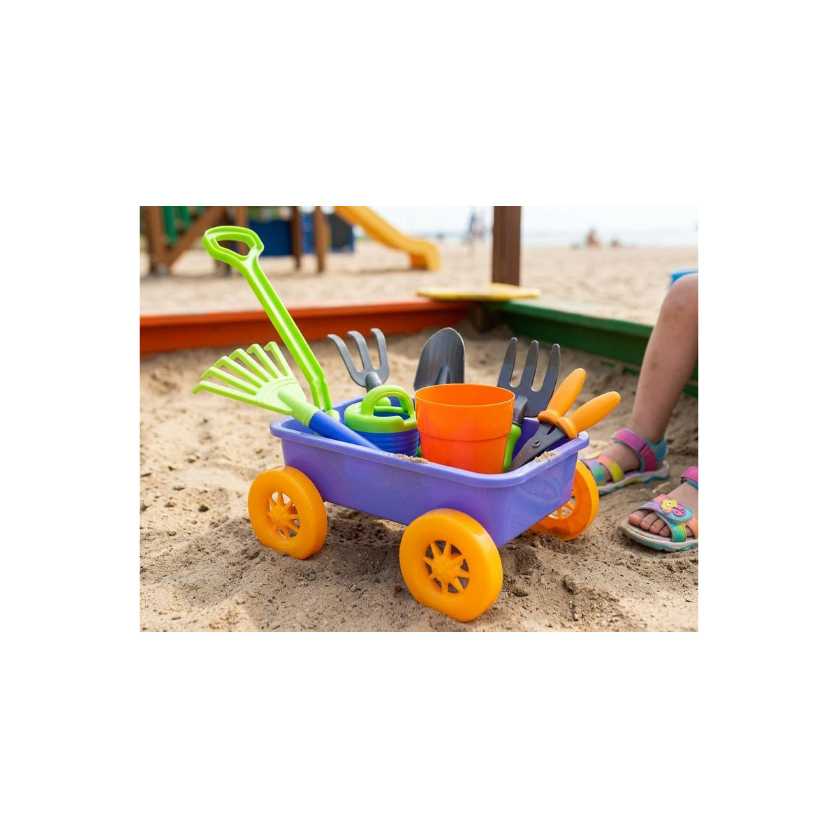 Sada de jucării pentru nisip cu căruțul 9 piese | Strend Pro