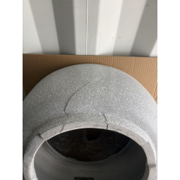 Focar de grădină cu capac și mătură 60 × 60 × 42 cm – bol MgO cu grătar