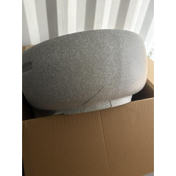 Focar de grădină cu capac și mătură 60 × 60 × 42 cm – bol MgO cu grătar