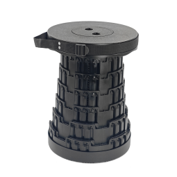 Scaun telescopic pliabil negru 7 – 45 cm | Capacitate de susținere 200 kg