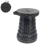 Scaun telescopic pliabil negru 7 – 45 cm | Capacitate de susținere 200 kg