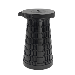 Scaun telescopic pliabil negru 7 – 45 cm | Capacitate de susținere 200 kg