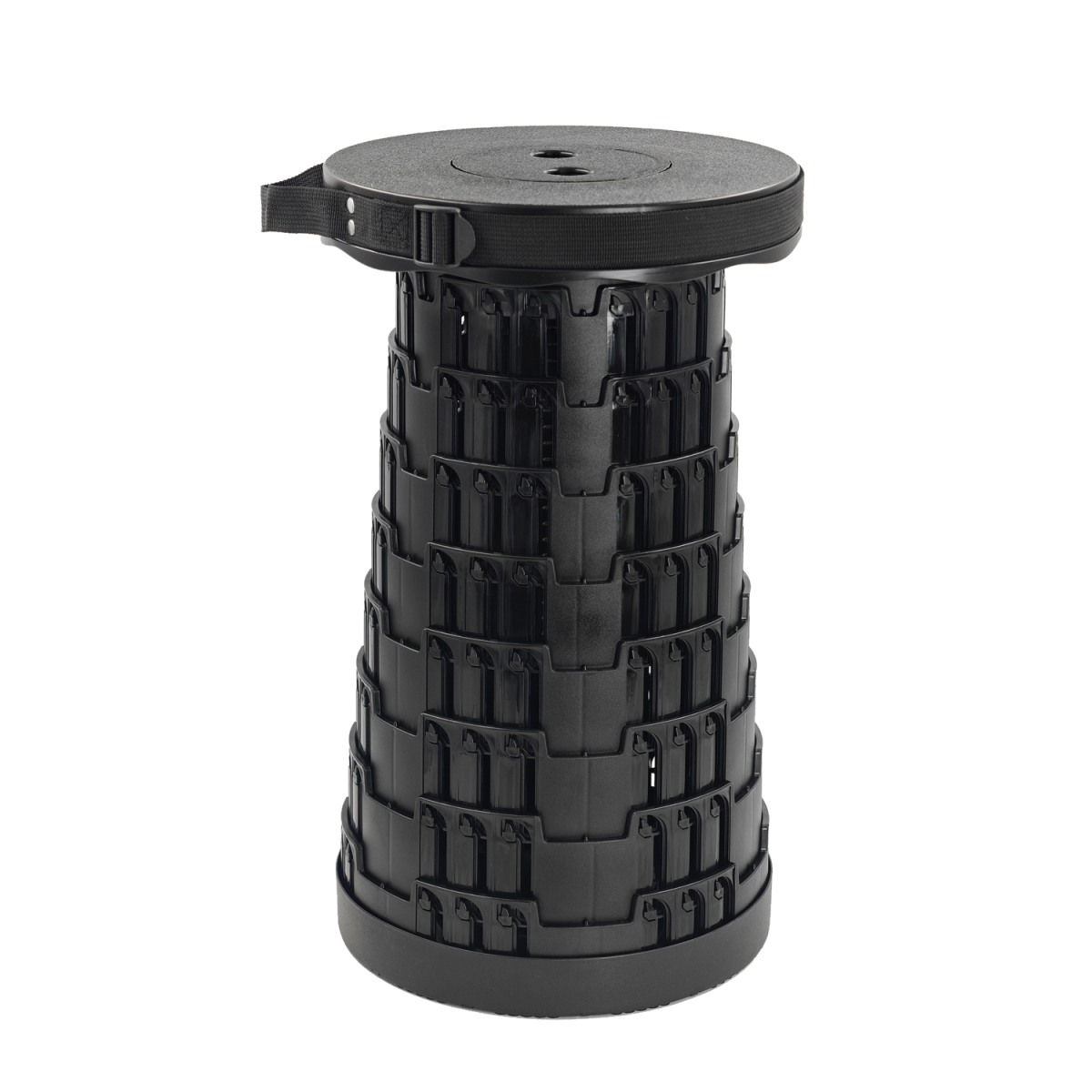 Scaun telescopic pliabil negru 7 – 45 cm | Capacitate de susținere 200 kg