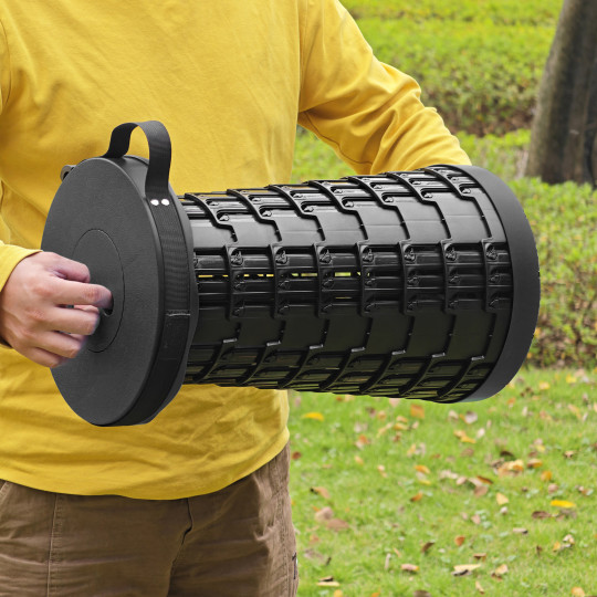 Scaun telescopic pliabil negru 7 – 45 cm | Capacitate de susținere 200 kg