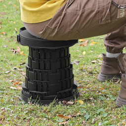 Scaun telescopic pliabil negru 7 – 45 cm | Capacitate de susținere 200 kg