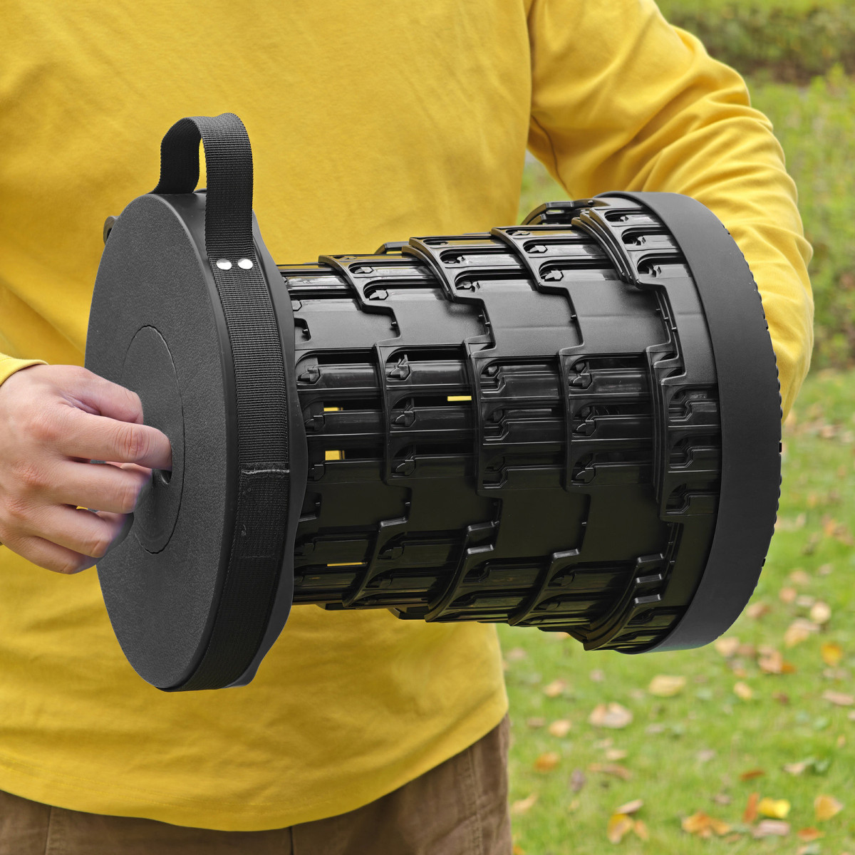 Scaun telescopic pliabil negru 7 – 45 cm | Capacitate de susținere 200 kg
