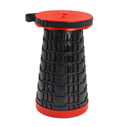 Scaun telescopic pliabil de culoare roșie 7 – 45 cm | Capacitate de încărcare 200 kg