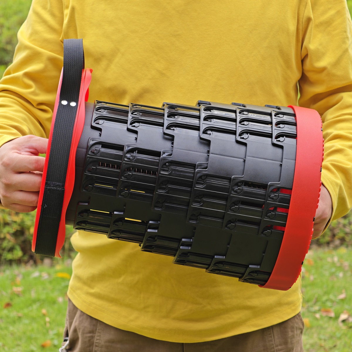 Scaun telescopic pliabil de culoare roșie 7 – 45 cm | Capacitate de încărcare 200 kg