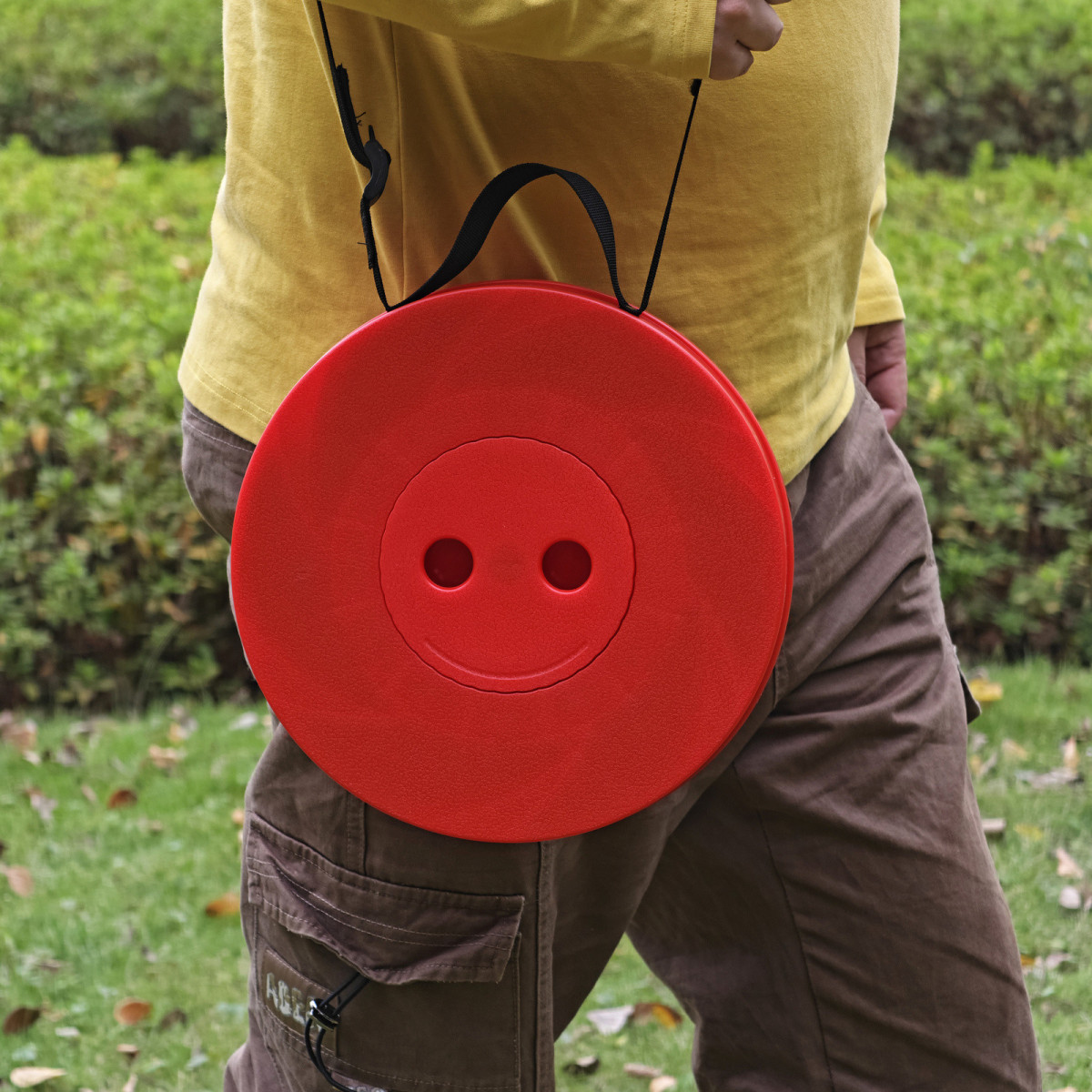 Scaun telescopic pliabil de culoare roșie 7 – 45 cm | Capacitate de încărcare 200 kg