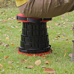 Scaun telescopic pliabil de culoare roșie 7 – 45 cm | Capacitate de încărcare 200 kg