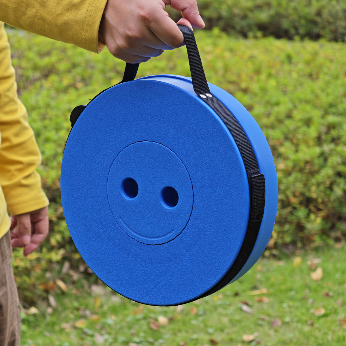 Scaun pliant telescopic de culoare albastră 7 – 45 cm | Capacitate de încărcare 200 kg