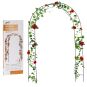 Pergolă de grădină 140 × 38 × 240 cm + ancore | Suport metalic pentru plante cățărătoare