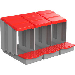 Cuib pentru păsări Strend Pro, 3 camere, din plastic, 84,5 × 51,5 × 47 cm