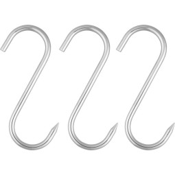 Háky na mäso MagicHome, 3 ks, nerezové, 10 × 7,8 cm, priemer 5 mm