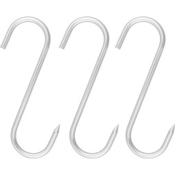 Háky na mäso MagicHome, 3 ks, nerezové, 12 × 7,5 cm, priemer 5 mm
