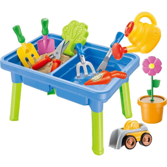 Masă cu apă și nisip Strend Pro pentru copii, set cu 13 accesorii