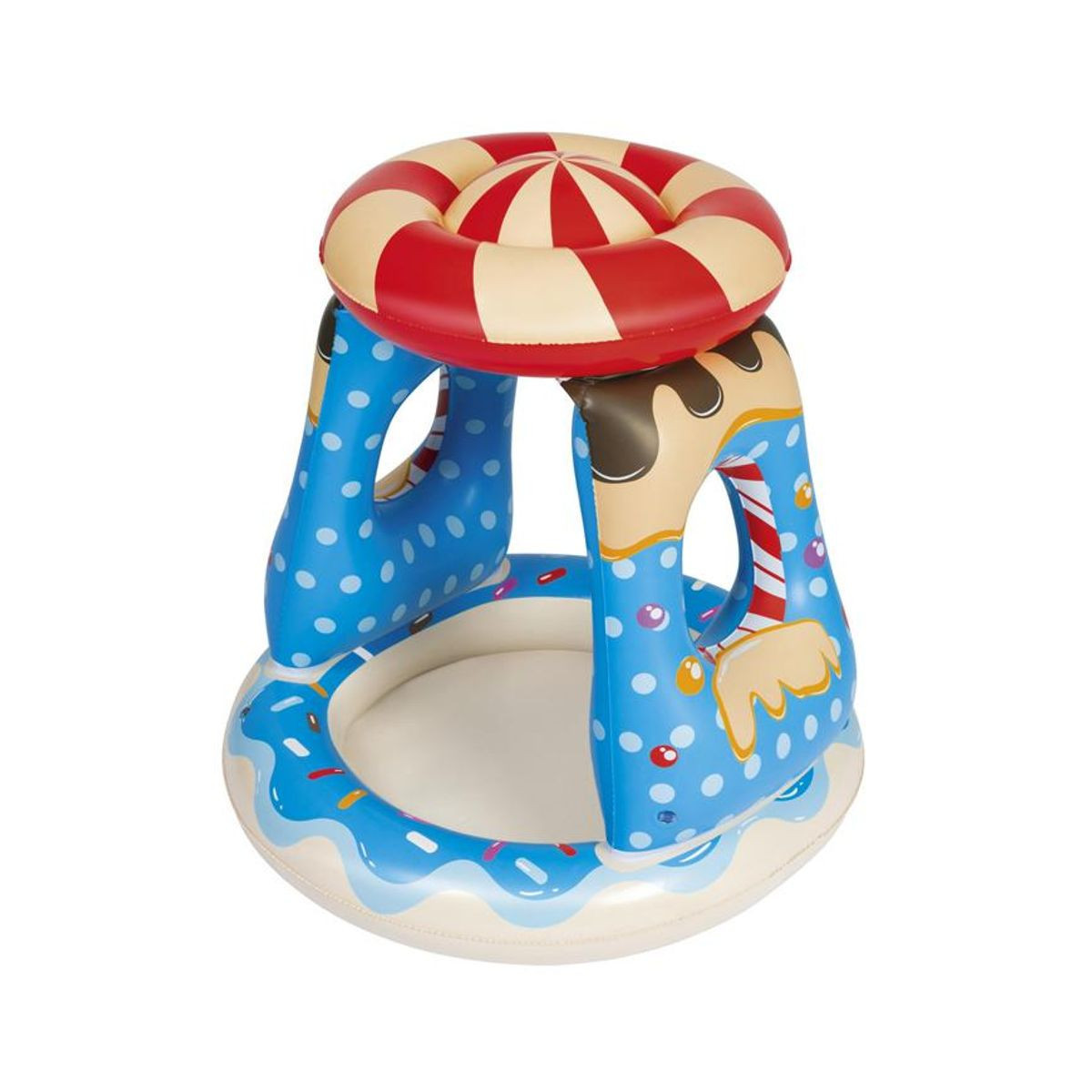 Bazin de copii gonflabil Bestway Candyville cu umbră 91 × 91 × 89 cm