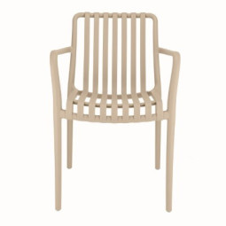 Scaun de grădină RAIAS din plastic cu protecție UV de culoare bej