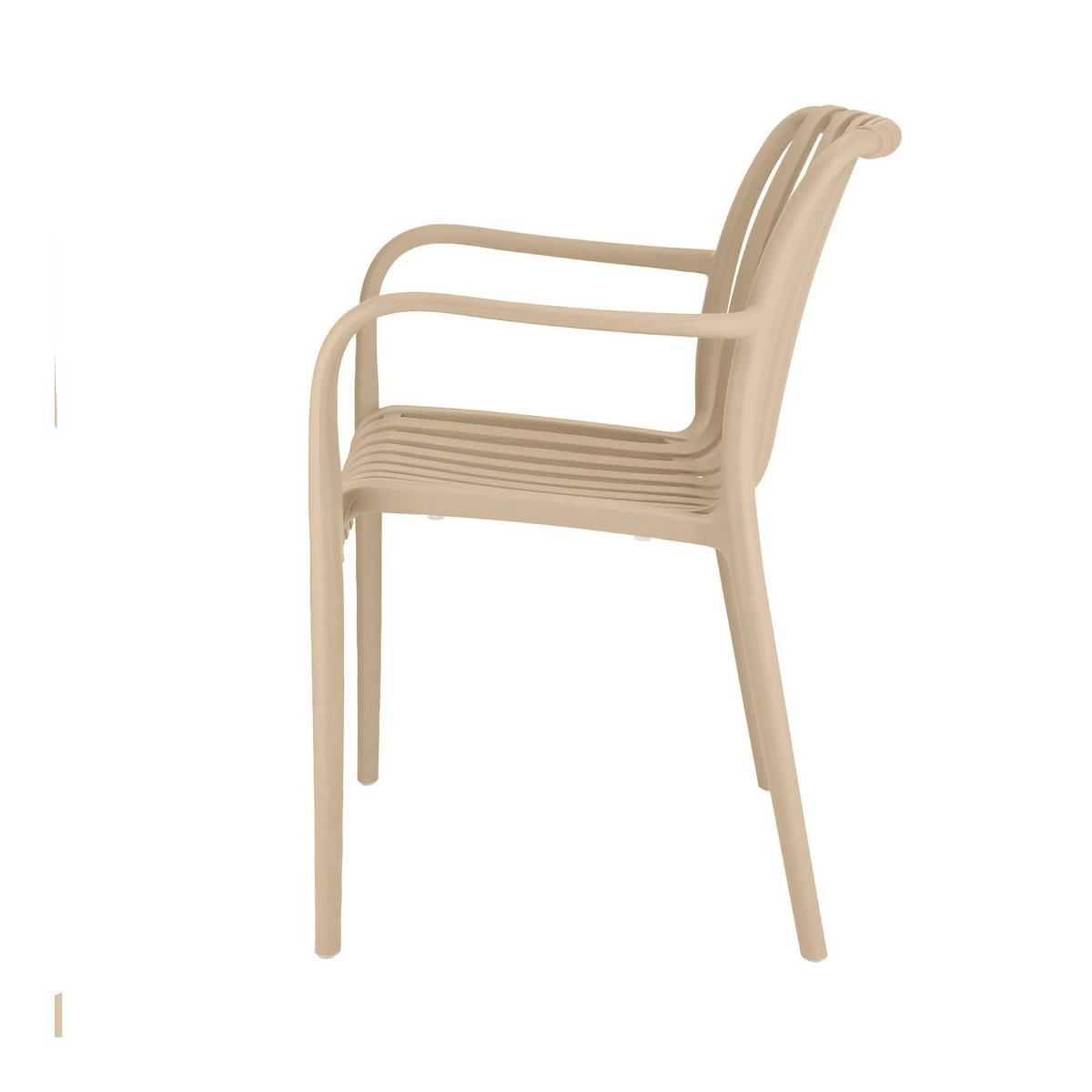 Scaun de grădină RAIAS din plastic cu protecție UV de culoare bej