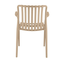 Scaun de grădină RAIAS din plastic cu protecție UV de culoare bej