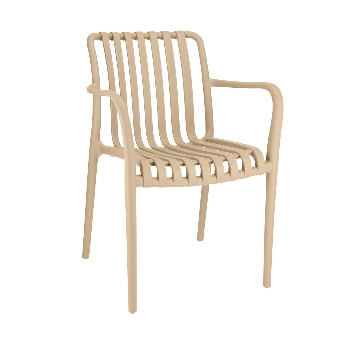 Scaun de grădină RAIAS din plastic cu protecție UV de culoare bej