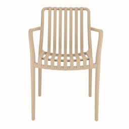 Scaun de grădină RAIAS din plastic cu protecție UV de culoare bej