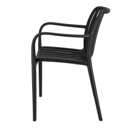 Plastică scaun cu protecție UV de culoare neagră, RAIAS