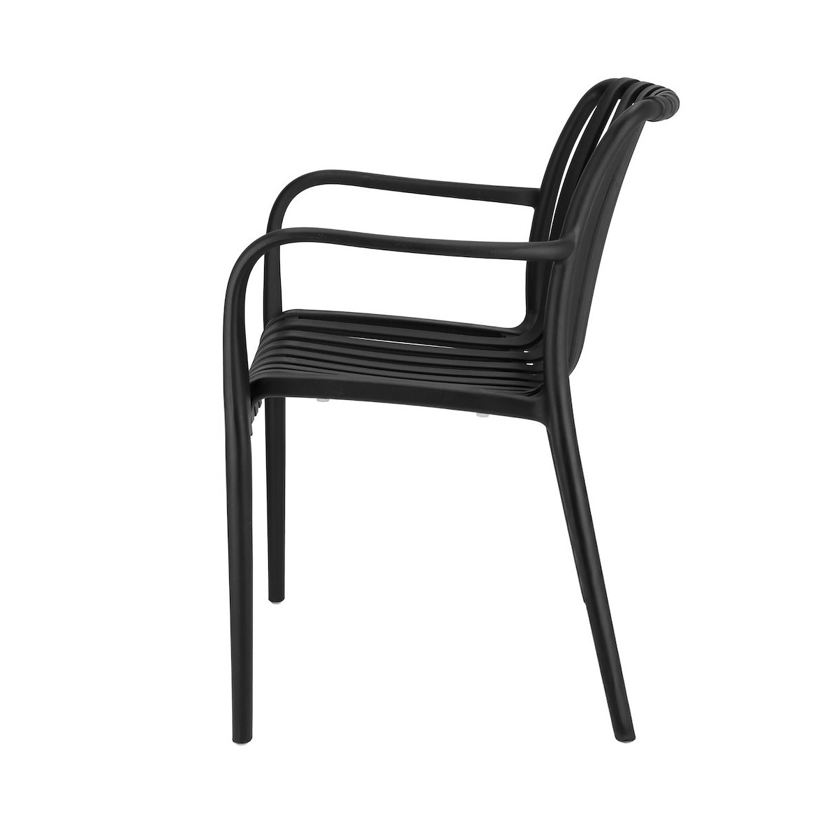 Plastică scaun cu protecție UV de culoare neagră, RAIAS