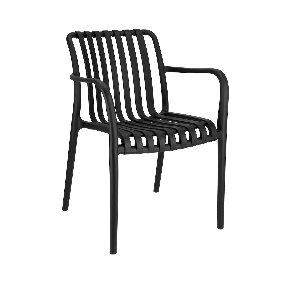 Plastică scaun cu protecție UV de culoare neagră, RAIAS