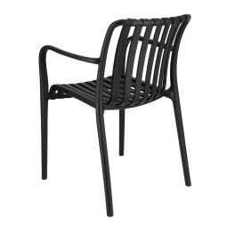 Plastică scaun cu protecție UV de culoare neagră, RAIAS