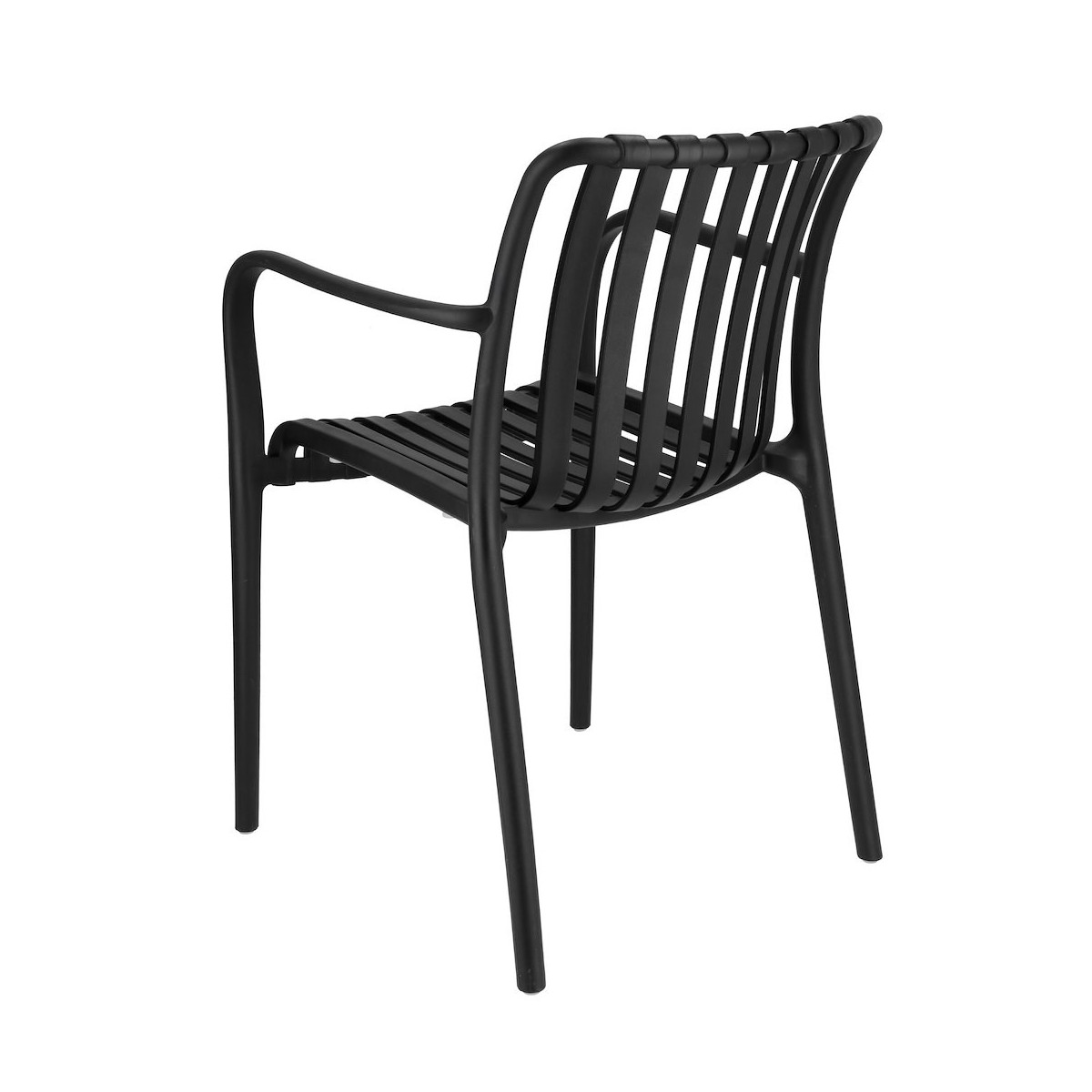 Plastică scaun cu protecție UV de culoare neagră, RAIAS