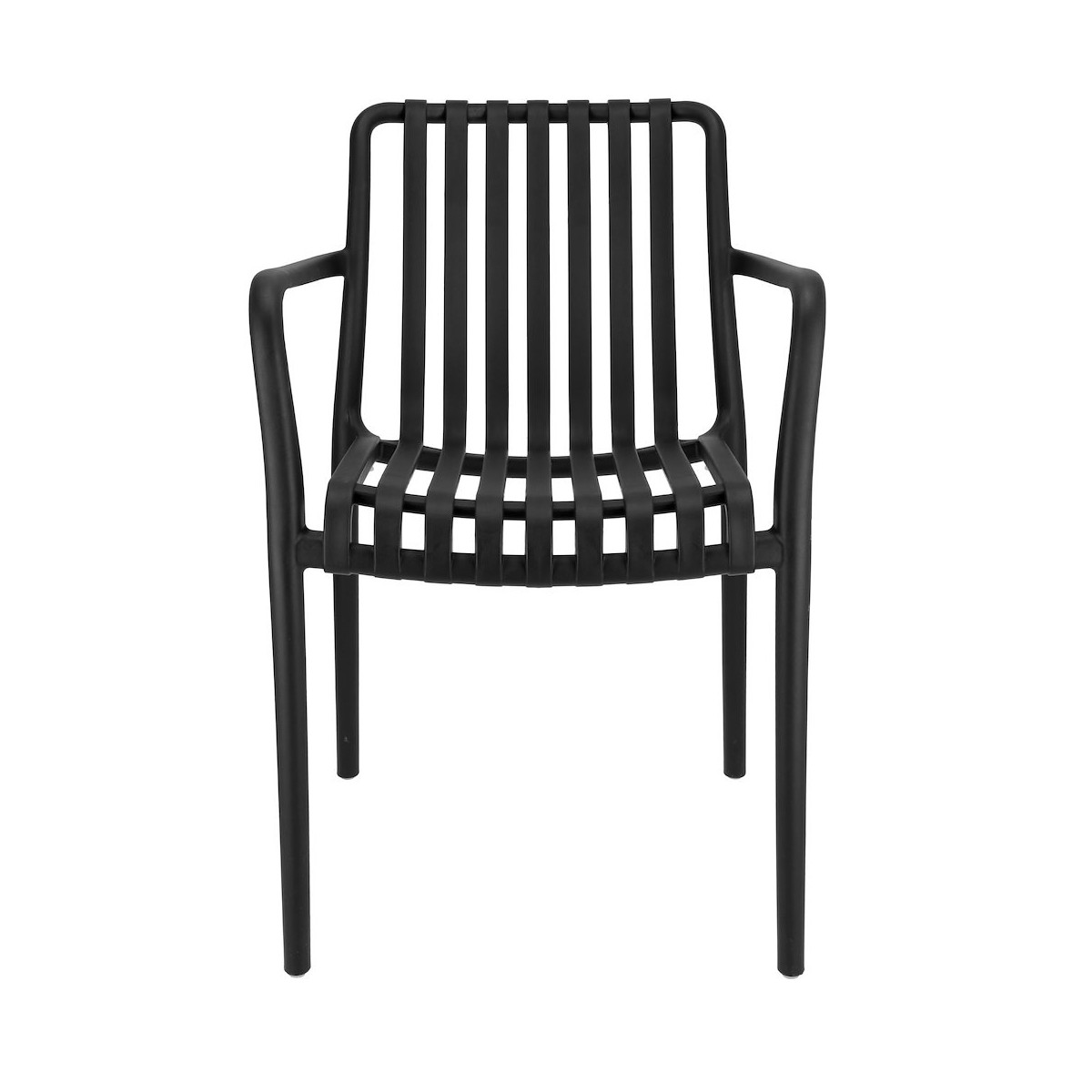 Plastică scaun cu protecție UV de culoare neagră, RAIAS