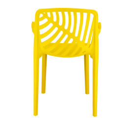 Scaun de grădină din plastic TEREV cu protecție UV – galben