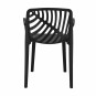 Scaun de grădină TEREV din plastic cu protecție UV – negru